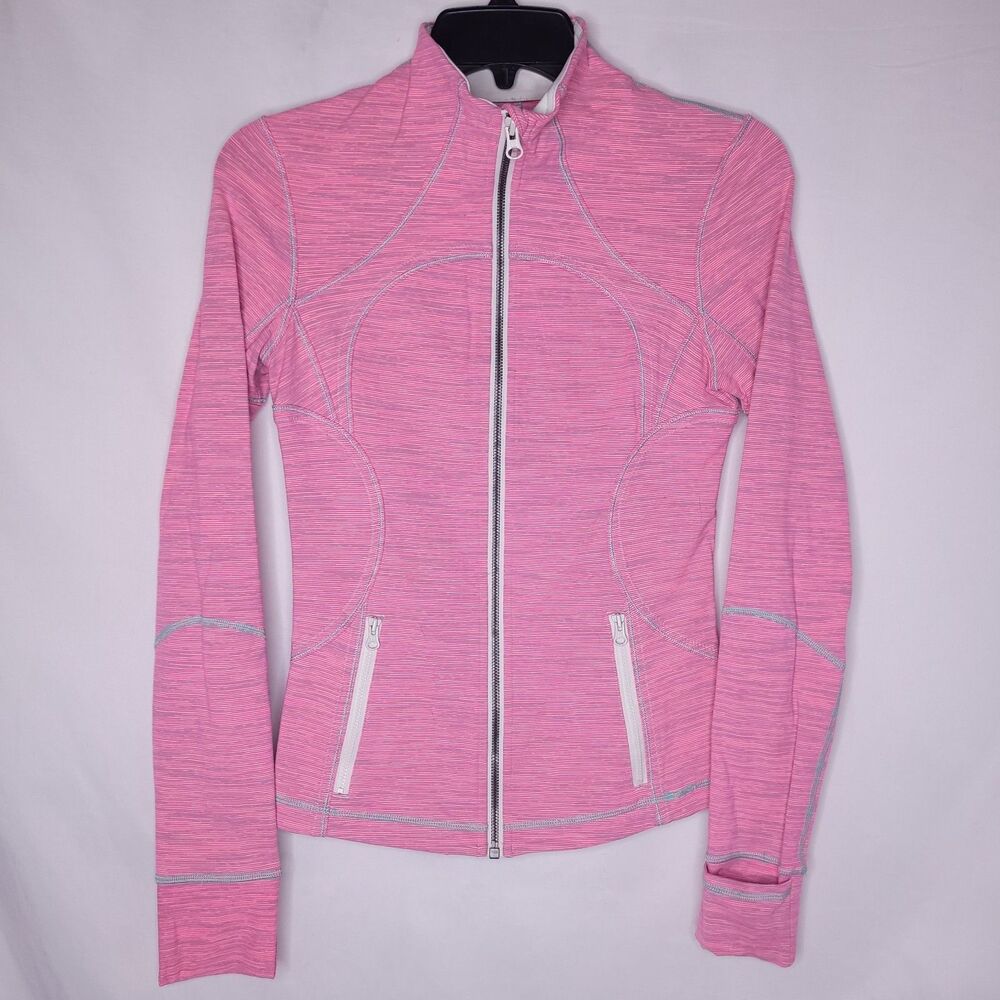 Lululemon Forme Jacket 6 Pink Full Zip Cuffins Wee Are From Space
